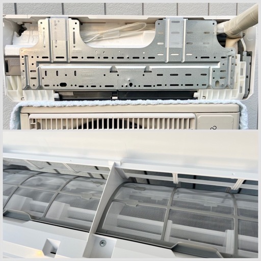 美品■エアコン 富士通 6畳用 ノクリア 2.2kw 2021年製■FUJITSU AS-C221LHK-W 単相100V 冷媒R32■2WAY除湿 熱交換器加熱除菌 音声でお知らせ機能
