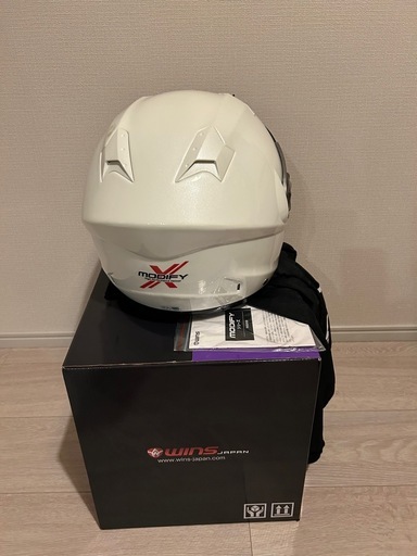 【4/12まで】 wins ウインズ ジェットヘルメット MODIFY X JET パールホワイト XL(59cm - 60cm)