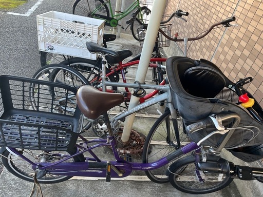 中古 自転車 & チャイルドシート 付き 自転車チャイルドシート付きママチャリ (しーちきん) 本鵠沼の自転車の