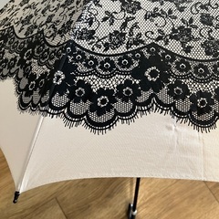 折りたたみ雨傘（レース柄）の画像