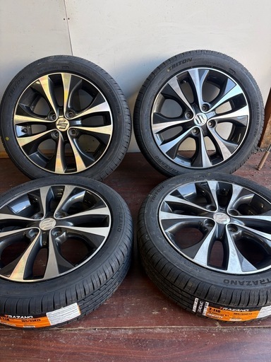タイヤ新品❗️スズキワゴンR純正15インチアルミタイヤセット☆スズキ車流用可能品