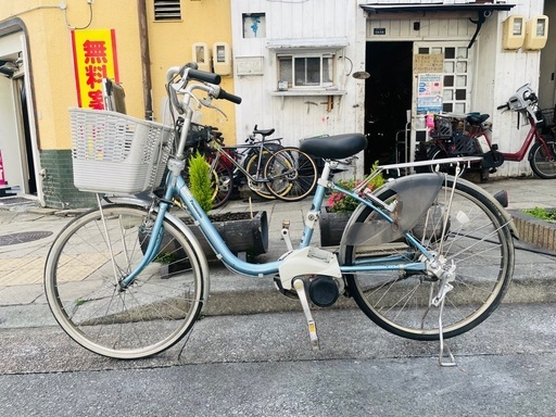 『ＳＡＬＥ　３０％』　電動自転車　パナソニック　２４インチ　バッテリー　充電器　付き　青　配達可能