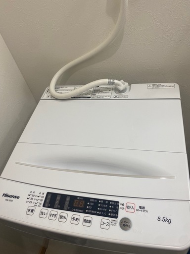 【茨城鹿嶋-9新家電】シャープ152L冷蔵庫、Hisense5.5KG洗濯機