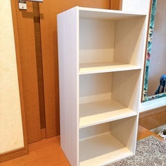 カラーボックス　　　ウッドホワイト　木目調の画像