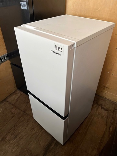 NO B993?福岡市内配送設置無料✨?ハイセンス 【右開き】130L 2ドアノンフロン冷蔵庫 エディオンオリジナル パールホワイト 