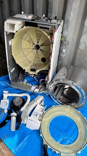 ??③2019年 SHARP完全　分解　洗浄　済み　シャープ　ES-S7D-WR?? ドラム式洗濯機乾燥　コンパクト　マンション　サイ