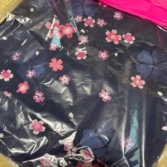女児浴衣　桜柄　帯付きの画像