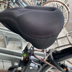 Panasonic　電動自転車　アシスト　自転車カバー、サドルカバー、買い物カゴ付きの画像