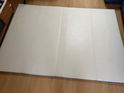 【美品】Caraz プレイマット 【140x200x4cm 】  グレー×ライトベージュ　カラズマット