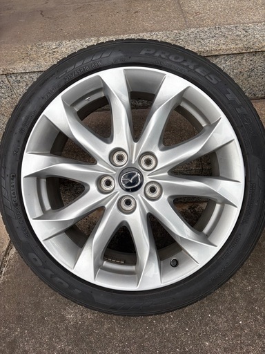 マツダ アクセラ　BM 純正 ホイール 18インチ7J+50 215/45/18 pcd114.3 MAZDA アルミホイール　5穴