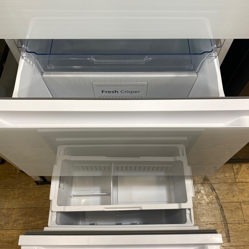 ?多機能?2024年製 Hisense 358L冷蔵庫 HR-G3601W ハイセンス 右開き 3ドア ファミリー冷蔵庫　No.904