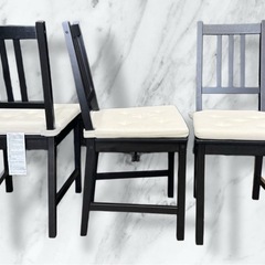 IKEA ダイニングテーブルセット イス4脚付き ホワイト シンプル 食卓 