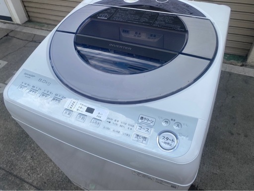 A871♦️【2020年製】SHARP ES-GV8D-S 8kg洗濯機 60日保証