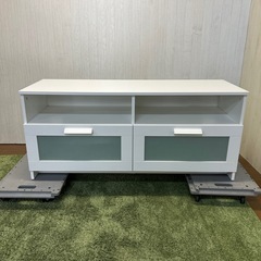 リユース☆エコちょっぷ】IKEA BRIMNES テレビ台 ホワイト 美品 