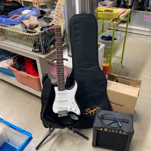 ギター　ケース　アンプ　スタンド　セット　Fender Squier Bullet Stratocaster  Squier by F