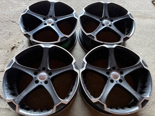 Giovanna 20インチアルミホイール マットブラックポリッシュ 20×8.5J 5H114.3PCD+38 4本 アルヴェルエル
