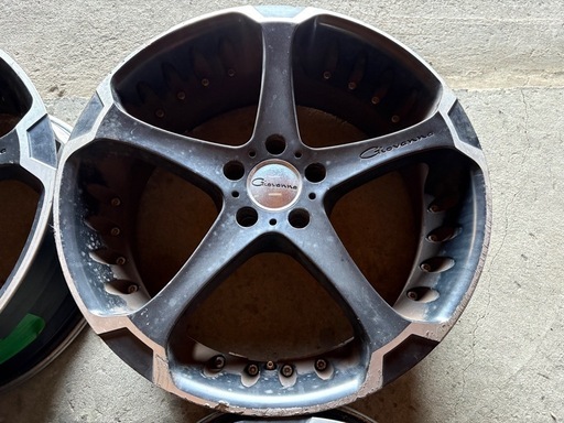 Giovanna 20インチアルミホイール マットブラックポリッシュ 20×8.5J 5H114.3PCD+38 4本 アルヴェルエル