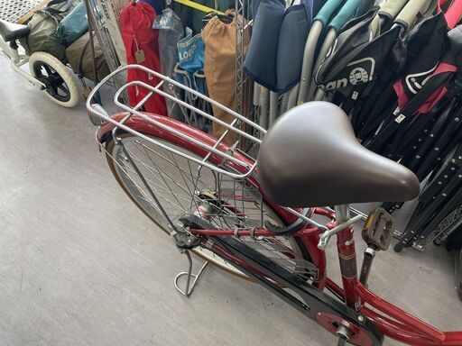 26ｲﾝﾁ 3段変速 自転車 赤 レッド ママチャリ カゴ 荷台付き 札幌市手稲区