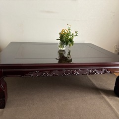 大型ローテーブル座卓119×90×37 (kiri 要日程記載) 西明石のテーブル 