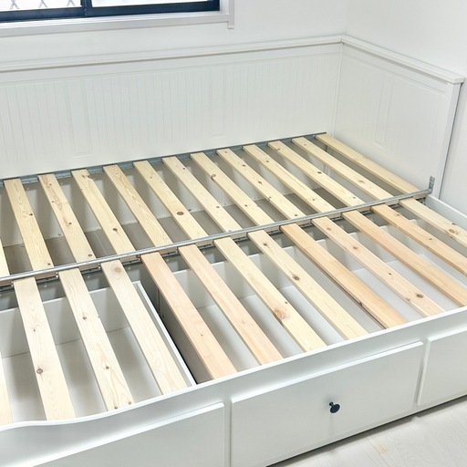 IKEA HEMNES ヘムネス ベッド マットレス2つ付き ホワイト