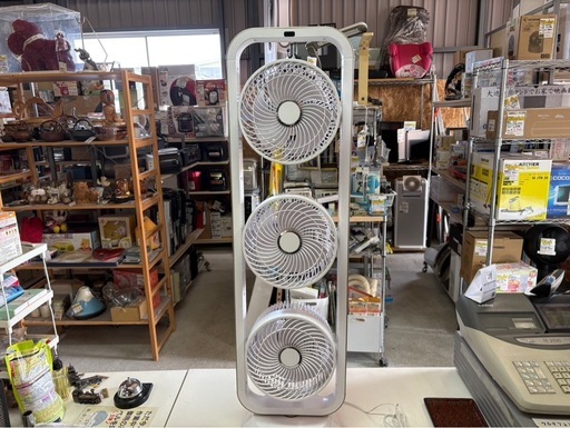 アルコレ 3連マルチファン サーキュレーター（ALF-3001）ホワイト リモコン付き 中古品 2022年製③