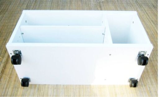 テレビ台 ホワイト　幅 66.5cm × 奥行 29cm × 高さ 37cm　オープン収納　キャスター付き　コンパクト　一人暮らし　省スペース　1209ZS