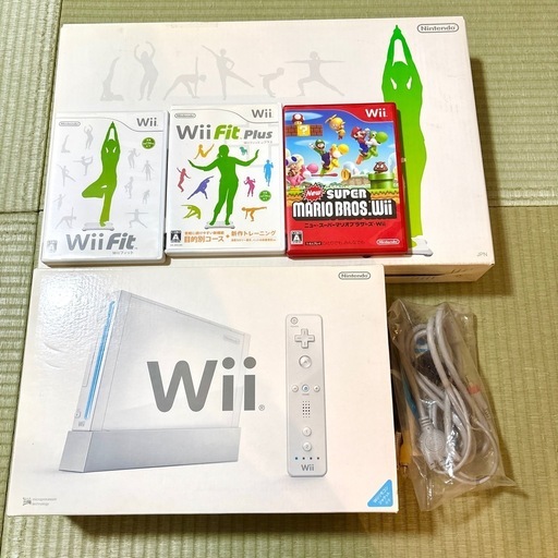 【動作確認済】Nintendo Wii 本体 Wii fit&マリオセット