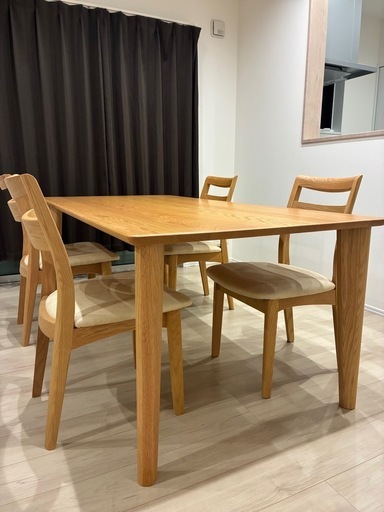 【飛騨家具】イバタ ダイニングセット 幅180cm 美品 定価24万