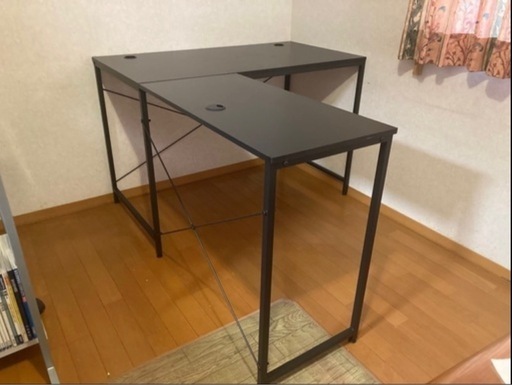 L字デスク 幅115x奥60 ブラック