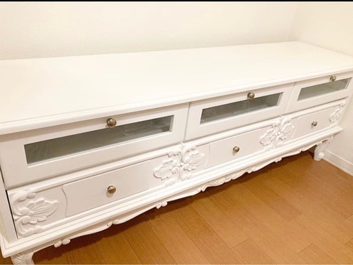 姫系猫足ロココ調アンティークテレビ台【本日限定23500円】