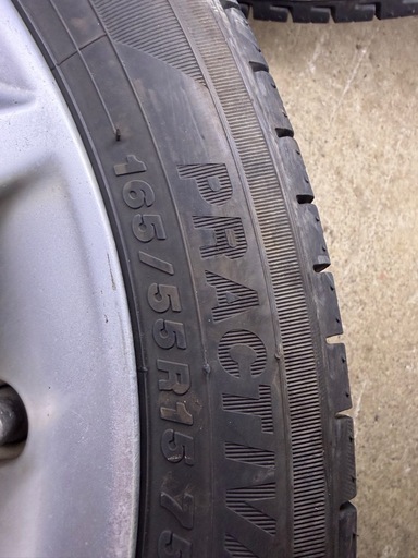 165/55R15 バリ山！夏タイヤアルミホイール (pz2480) 白石のタイヤ 
