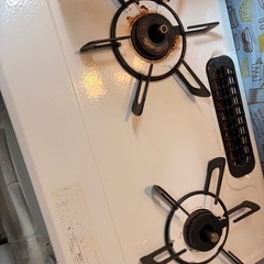 【美品】リンナイ HOWARO（ホワロ）白 ガスコンロ LPガス 56cmの画像