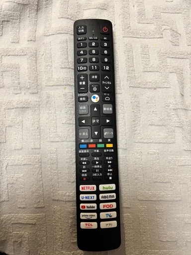 TCL 75インチ4Kテレビ（テレビ台付12万）