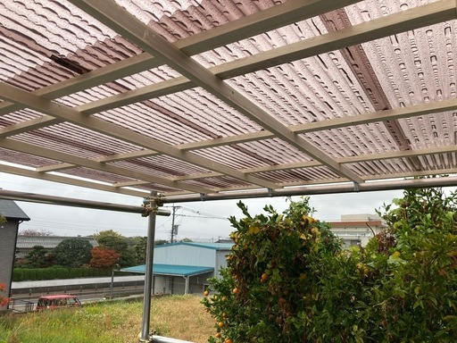 駐輪場材料キット売り　（単管パイプ、波板、屋根骨組み木材）