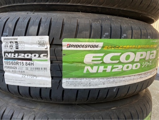 新品タイヤ　BRIDGESTONE 185/60R15 24年製　タイヤホイールセット　夏タイヤ