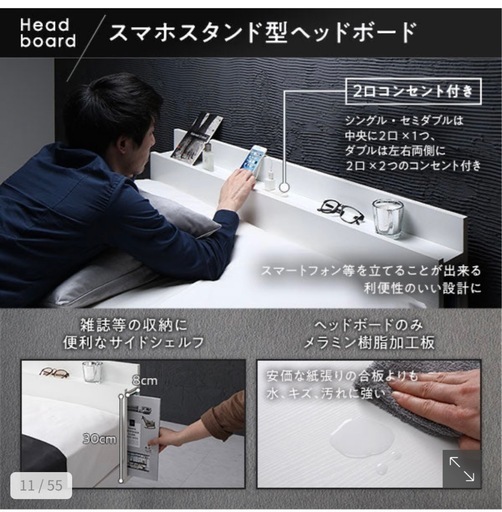 ダブルベットポケットコイルマッレス付