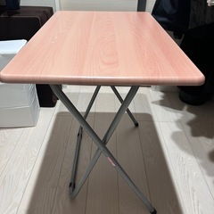 【引越しのため早期希望】折りたたみデスク＆チェアセット ナチュラル コンパクト 一人暮らしに◎の画像
