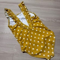 🌈美品　デザイン水着　ドット　4-5歳の画像