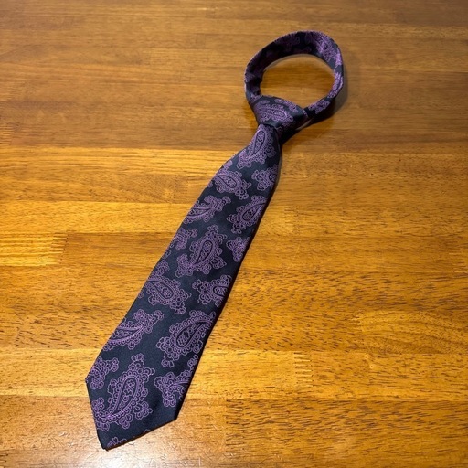 ETRO エトロ ネクタイ パープル ペイズリー柄