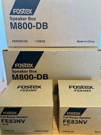 【フォステクス スピーカー FE83NV＋M800-DB ペア】
