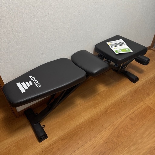 【元値1万円】筋トレ ベンチ 低使用 美品 トレーニングベンチ 耐荷重330kg 角度調整 折りたたみ