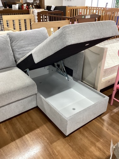 L字型ソファーベッド【町田市再生家具】260059