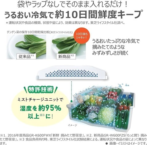 【新品未使用】東芝 冷蔵庫 VEGETA 461L（グレインアイボリー）