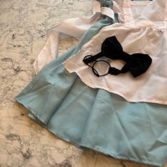 ハロウィン　アリスコスチューム　ミニワンピース　エプロン付き　 コスプレ衣装　130c 中古の画像