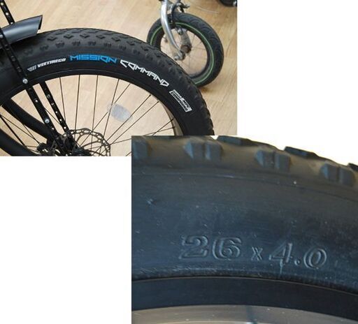 BRONX ファットバイク 26×4.0インチ 7段切替え アーミーグリーン系 かご付き 自転車 ビーチクルーザー 札幌市 清田区 平