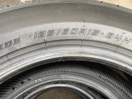 未走行に近い】DUNLOP 185/60R15 25年製 夏タイヤ