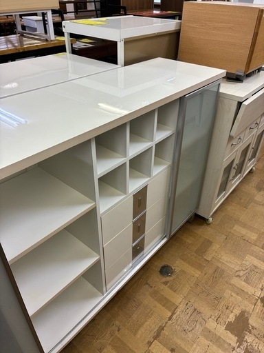 【ジャングル深井店】キッチンボード 白 ホワイト キッチン家具 家具 堺市 深井【FU454】