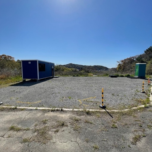土地65坪◎キャンプ場や資材置き場、プライベートに！！プレハブコンテナ、仮設トイレ付、整地済