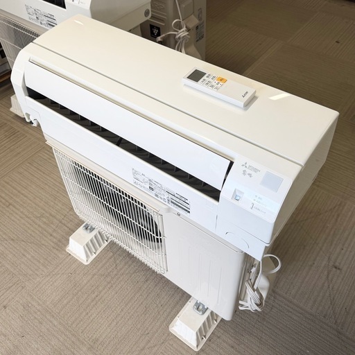 ①【超美品‼️】三菱 2021年製 6畳用エアコン 霧ヶ峰 ハイブリッド運転 ストロング冷房 100V/2.2kw