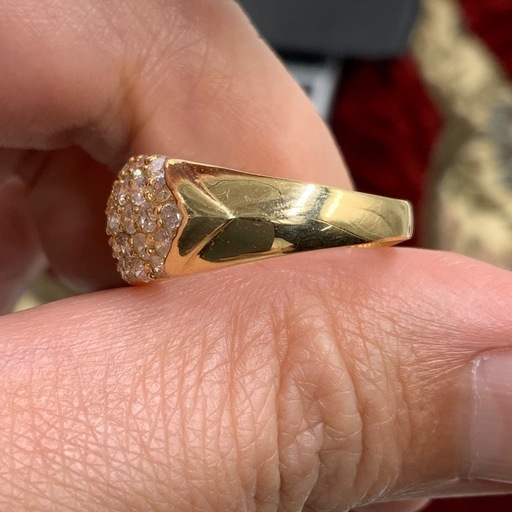 K18 パヴェダイヤ　2ct　リング　5.5g 約15号